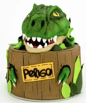 Bolo de Dinossauro Realista – Alegra Cakes Florianópolis
